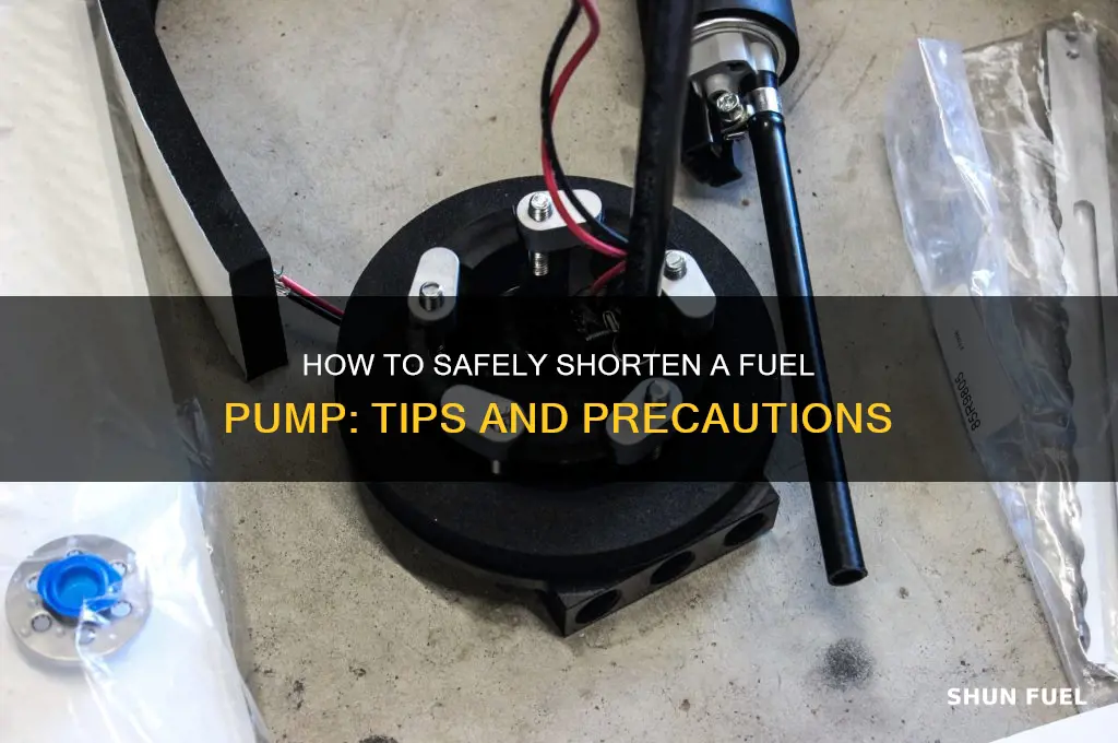 can you shorten a fuel pump