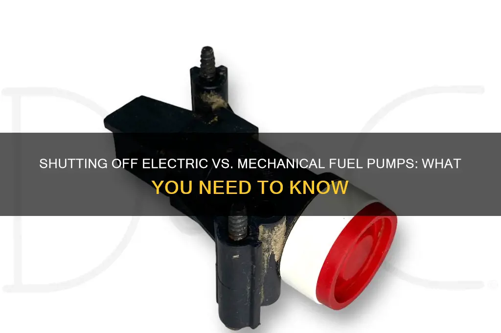 can you shut an electric fuel pump off and mechanical