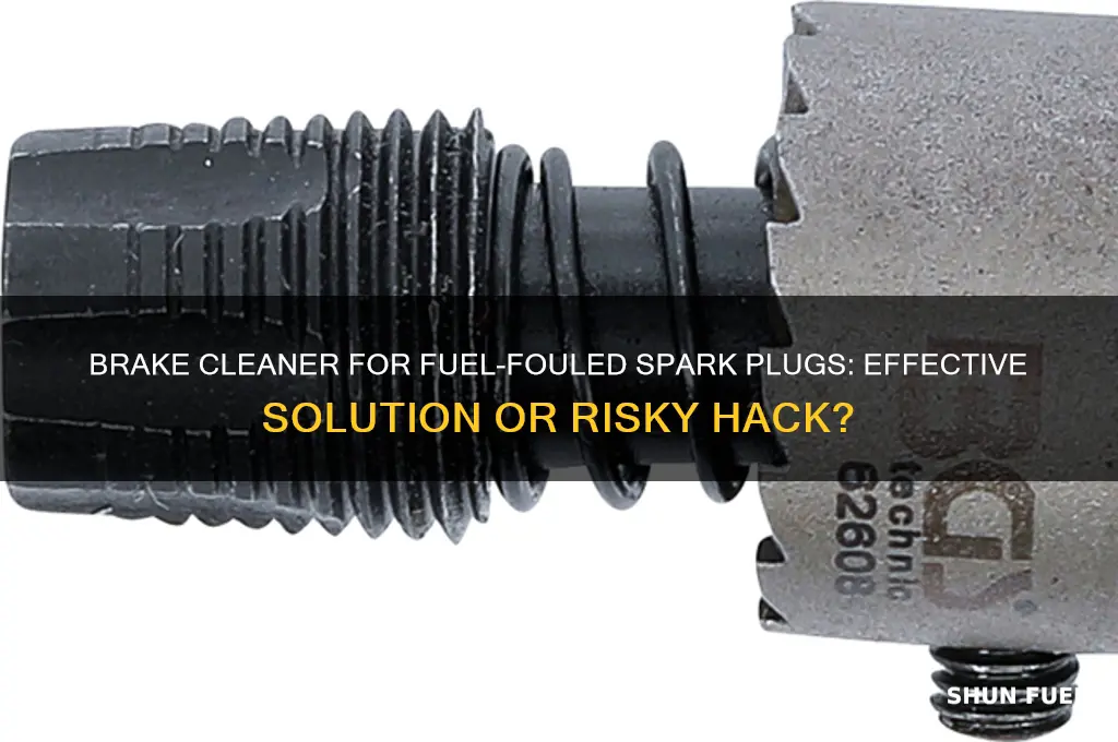 can you spray fuel fouled plugs with brake cleaner
