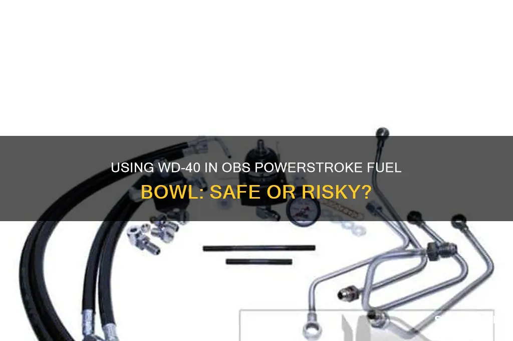can you spray wd 40 in obs powerstroke fuel bowl