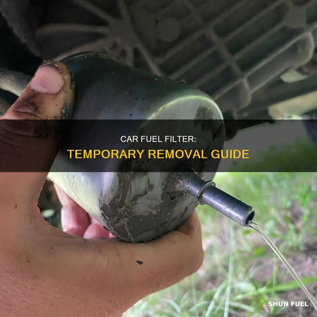 can you temporarily remove car fuel filter