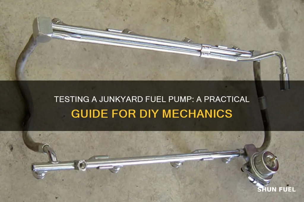 can you test a fuel pump in a junkyard