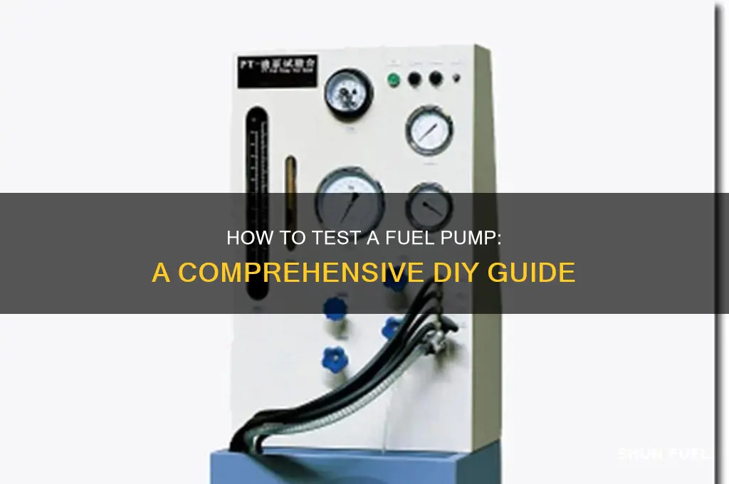 can you test a fuel pump