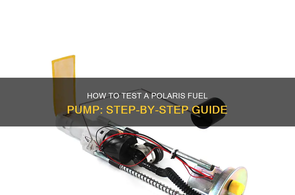 can you test a polaris fuel pump