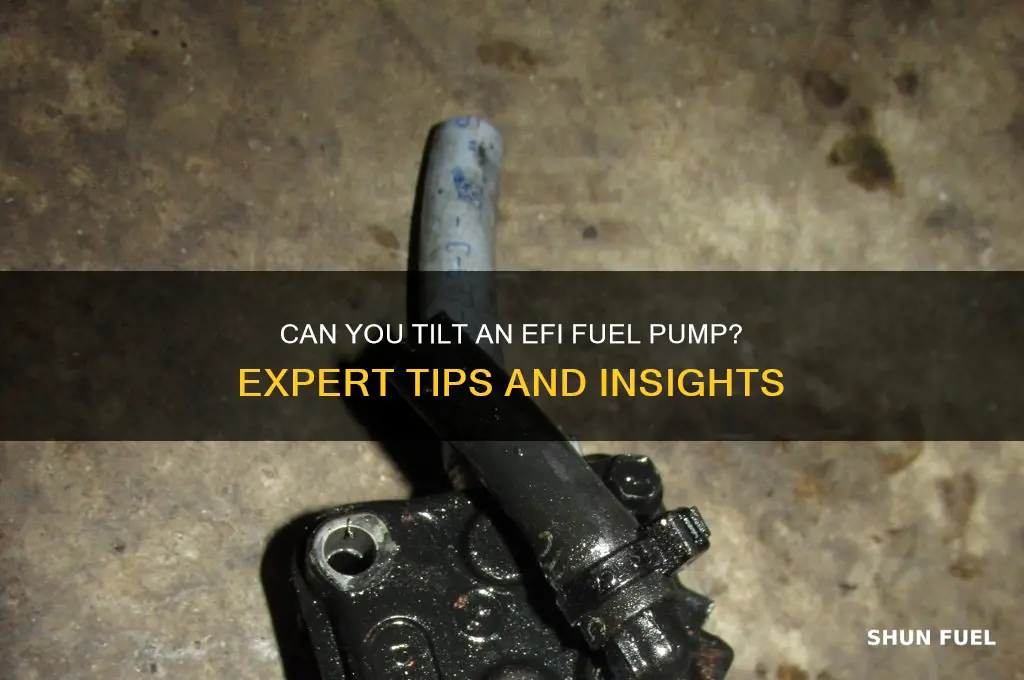 can you tilt a n efi fuel pump