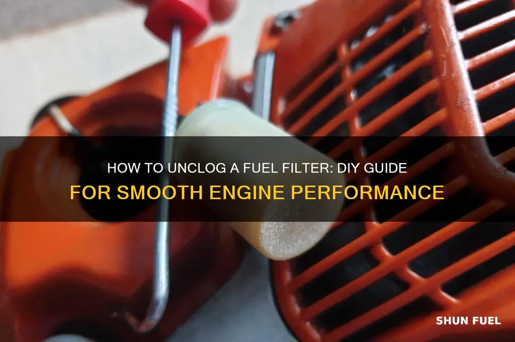 can you unclog a fuel filter