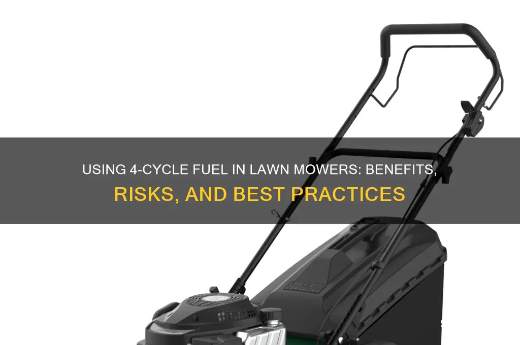 can you use 4 cycle fuel in a lawn mower