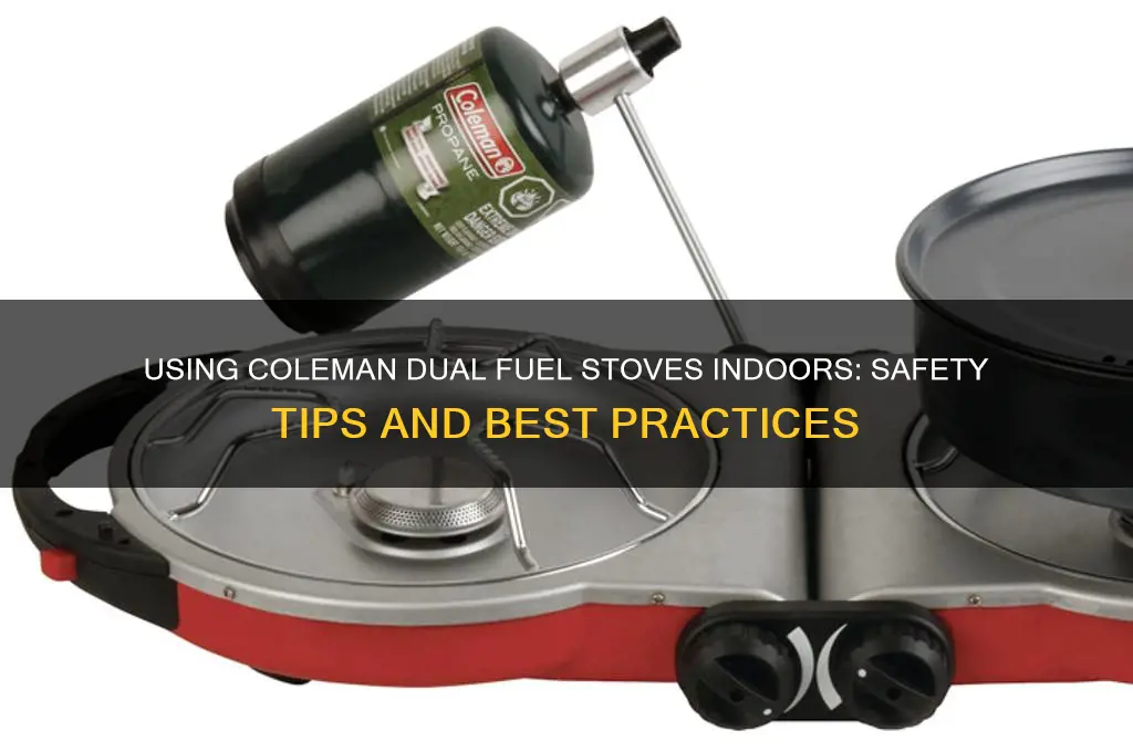 can you use a coleman dual fuel stove indoors
