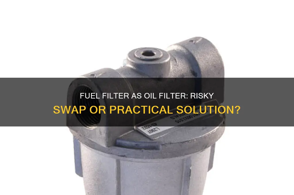 can you use a fuel filter as an oil filter