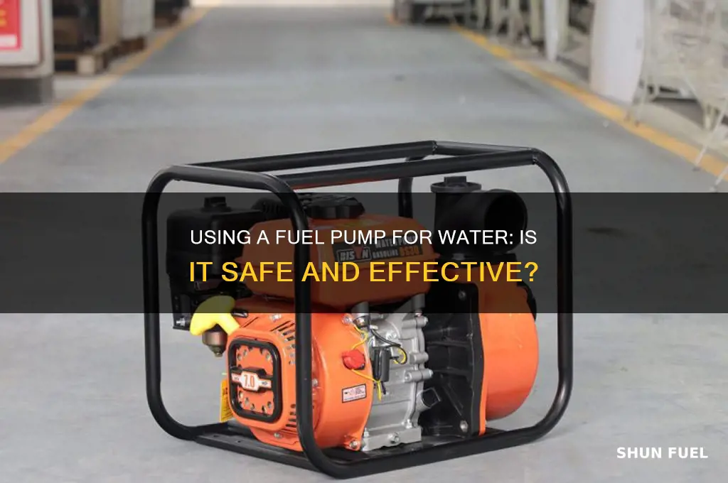 can you use a fuel pump for water