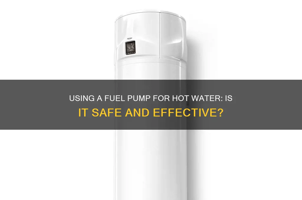 can you use a fuel pump to pump hot water