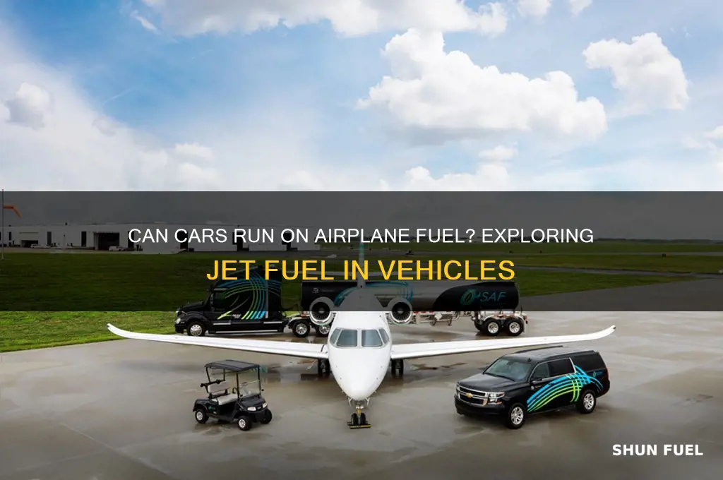 can you use airplane fuel in a car