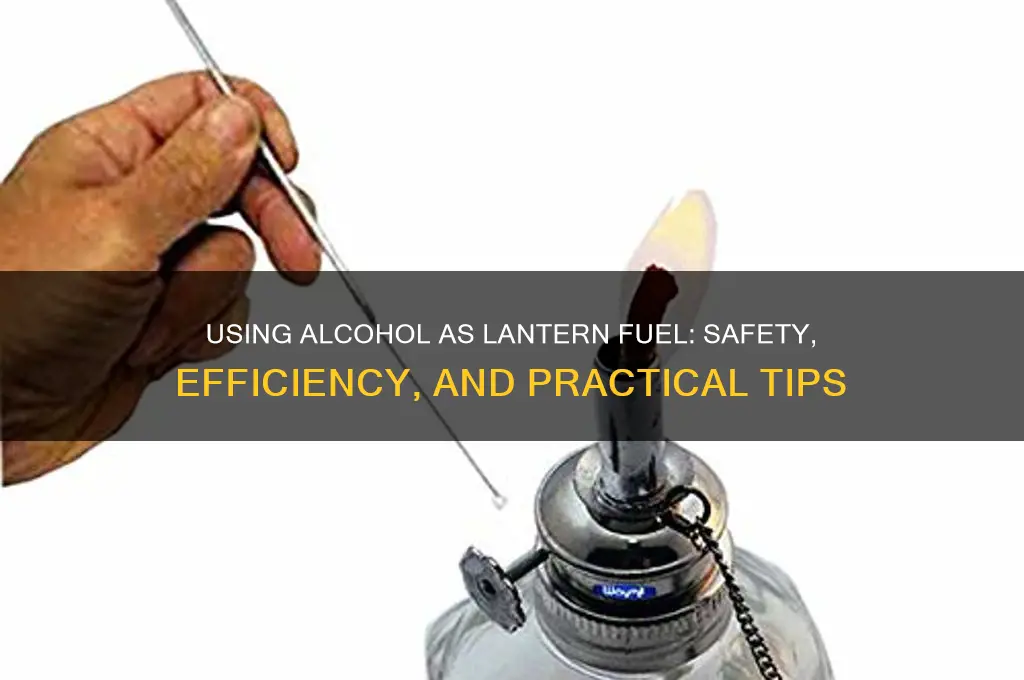 can you use alcohol to fuel a lantern
