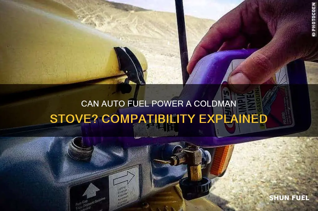 can you use auto fuel i a coldman stove