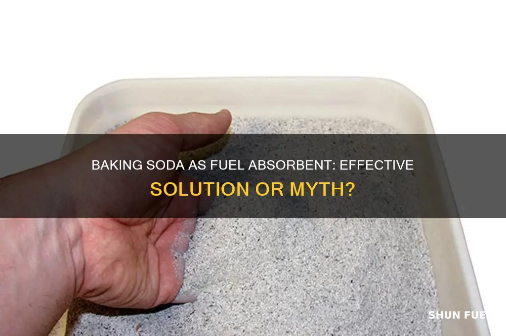 can you use baking soda to absorb fuel