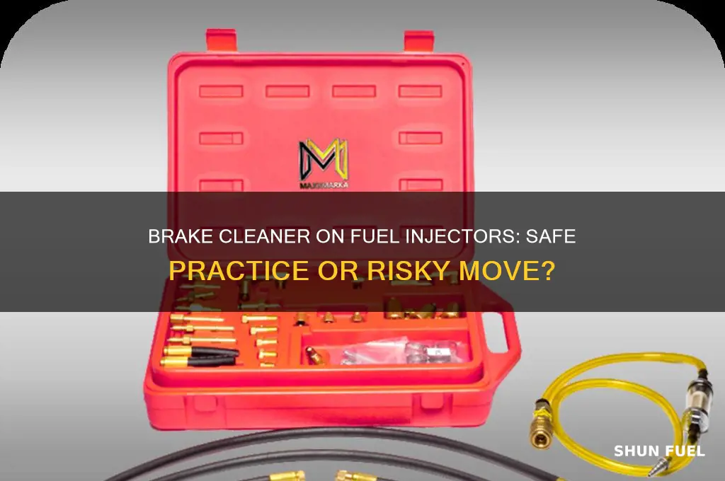 can you use brake cleaner on fuel injectors
