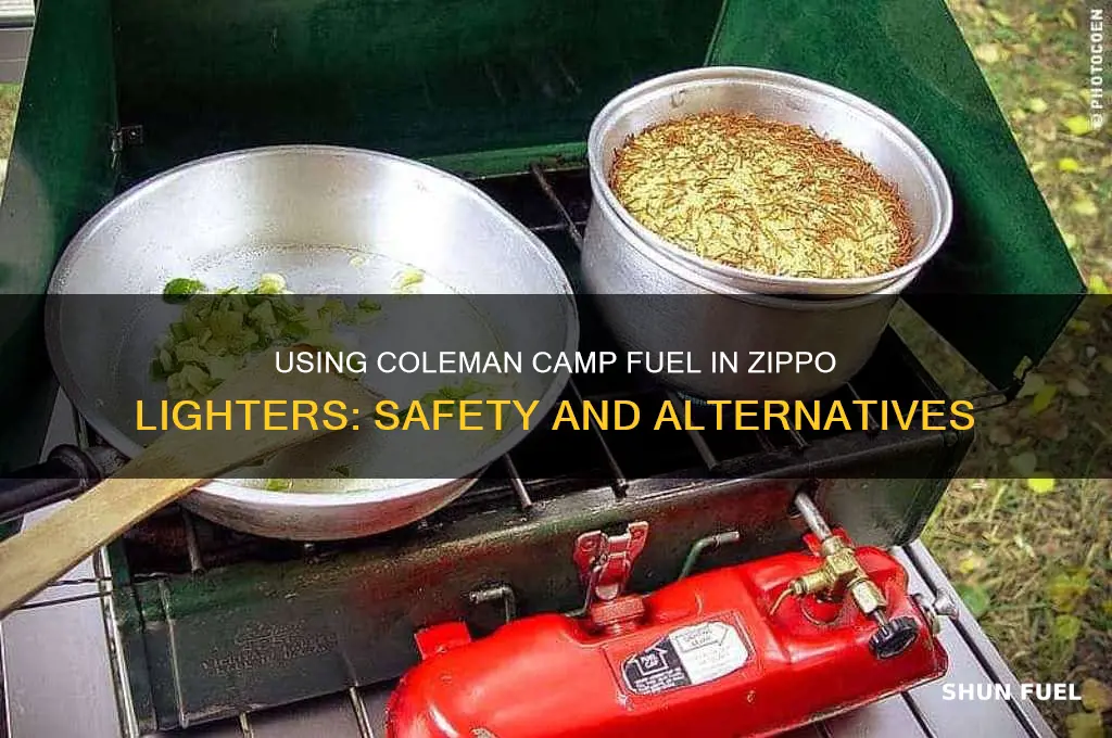 can you use coleman camp fuel zippo