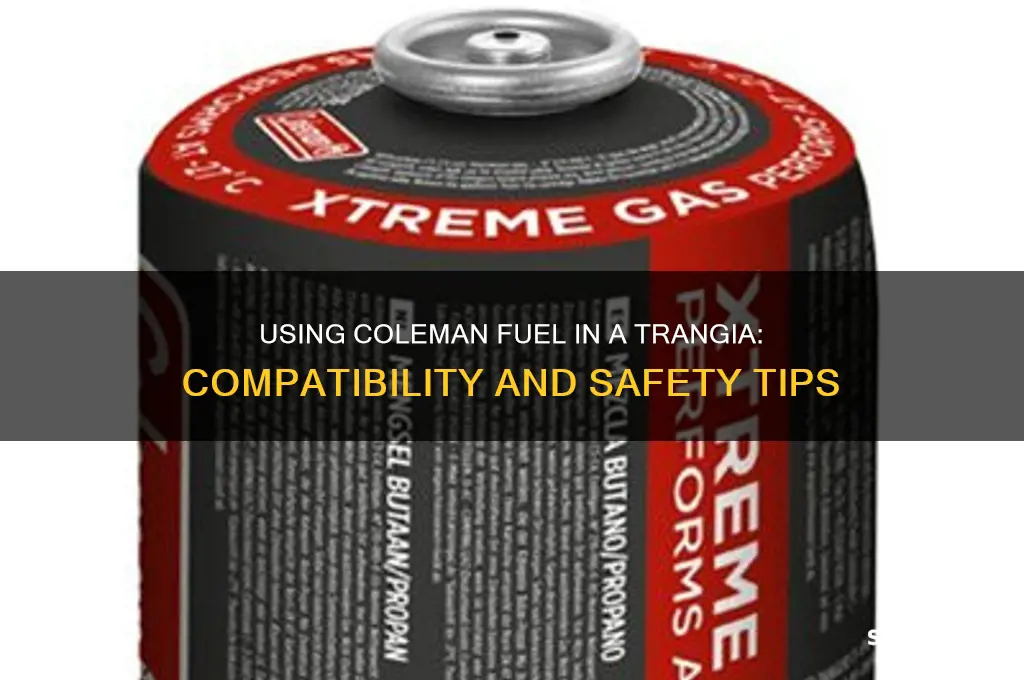 can you use coleman fuel in a trangia