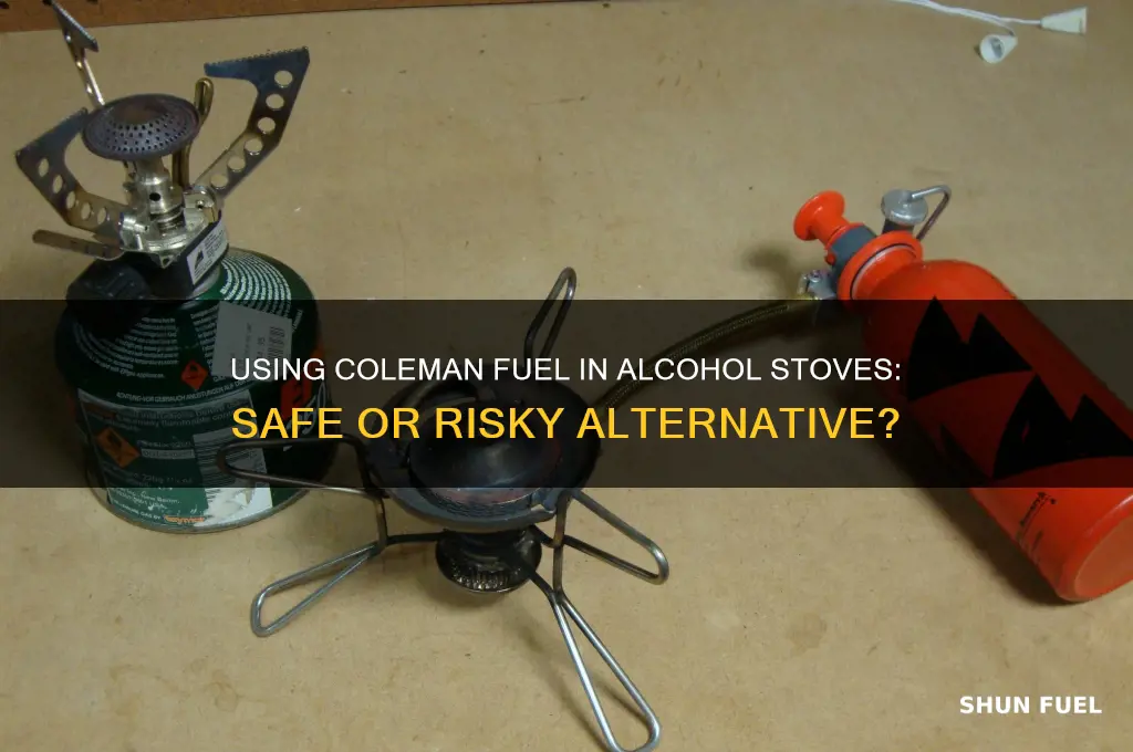 can you use coleman fuel in an alcohol stove