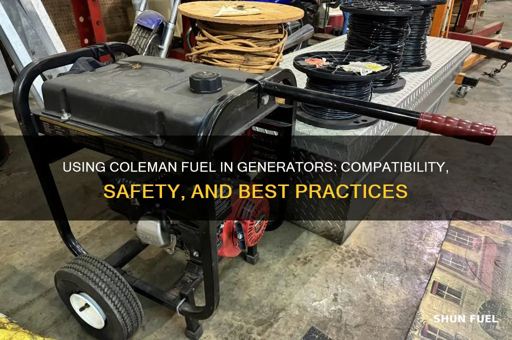 can you use coleman fuel in generators