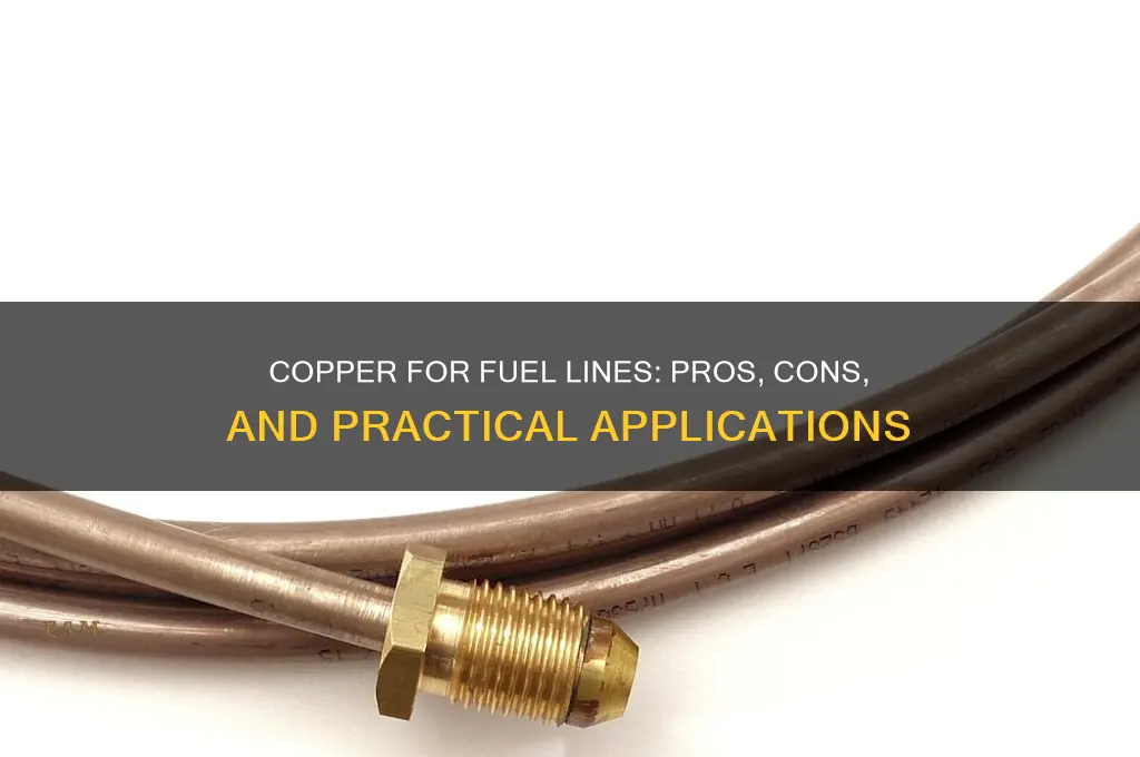 can you use copper for fuel line
