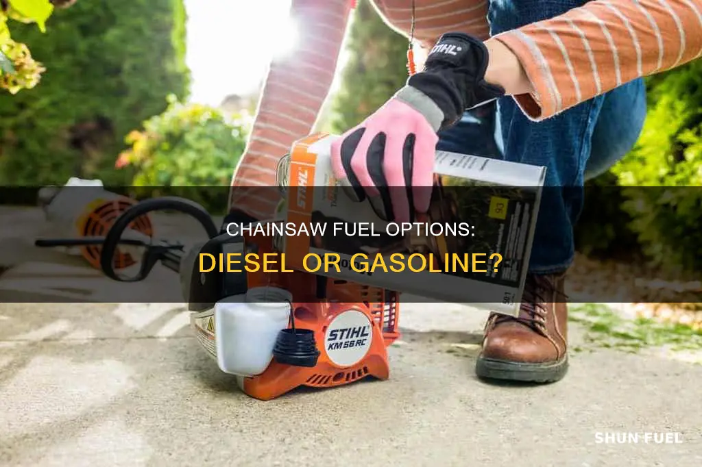 can you use diesel fuel in a chainsaw