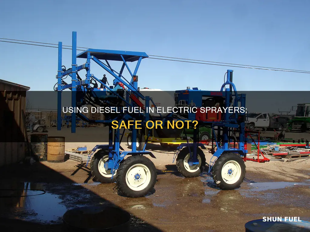 can you use diesel fuel in electric sprayer