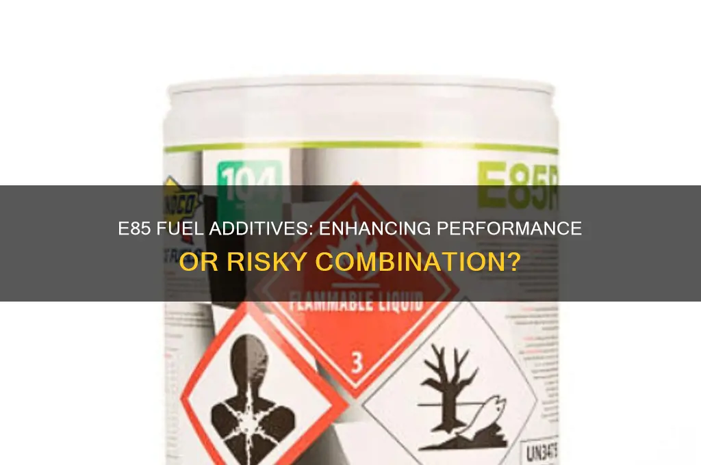can you use fuel additives with e85