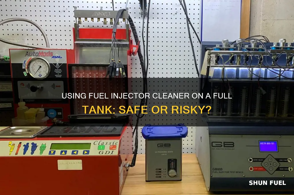 can you use fuel injector cleaner on a full tank