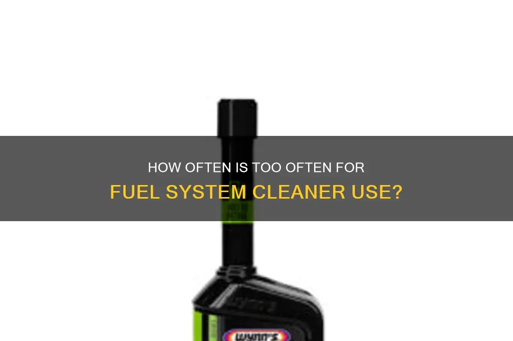 can you use fuel system cleaner too often
