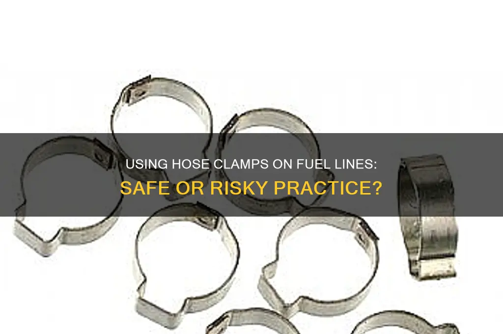 can you use hose clamps on fuel lines