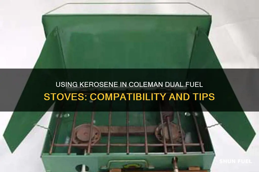 can you use kerosene with a coleman dual fuel stove
