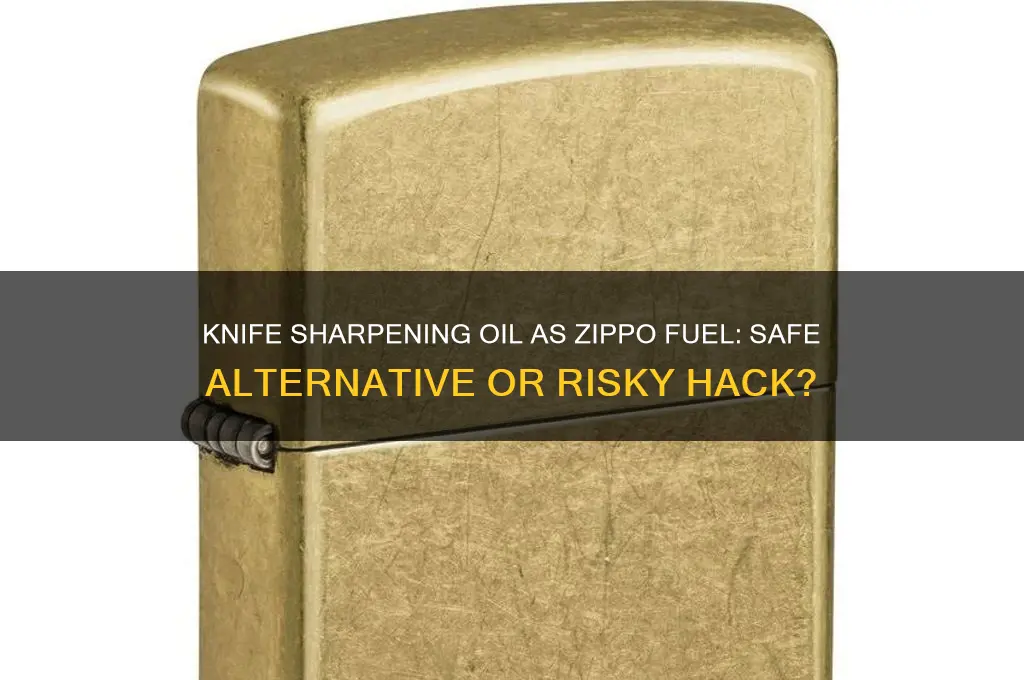 can you use knife sharpening oil as zippo fuel