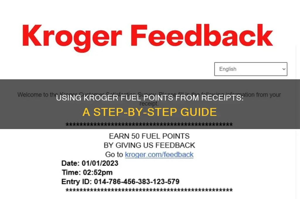 can you use kroger fuel points from a receipt