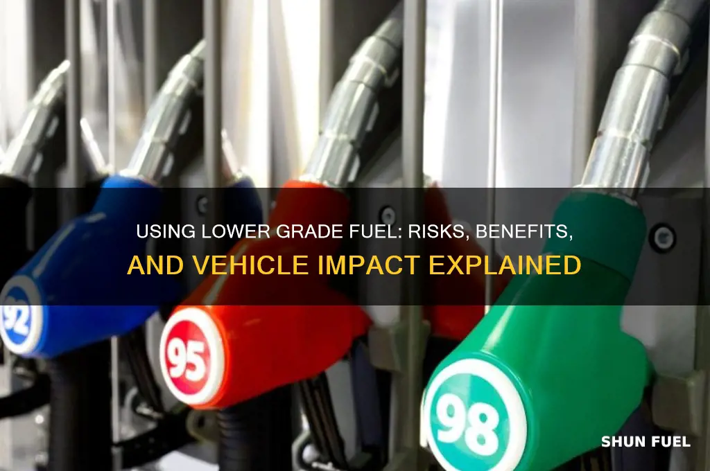 can you use lower grade fuel