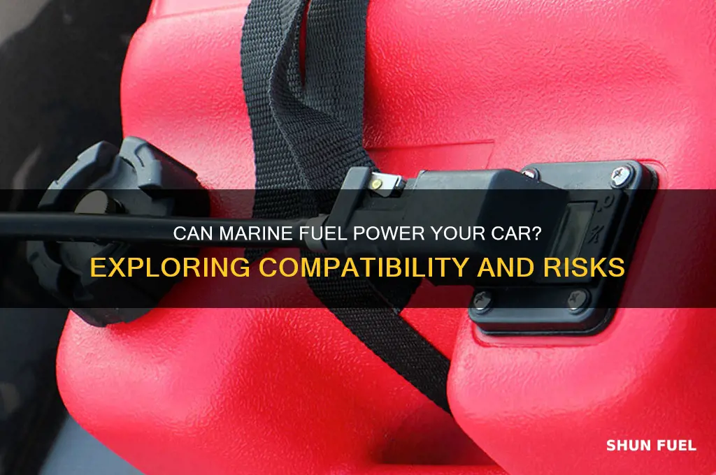 can you use marine fuel in a car