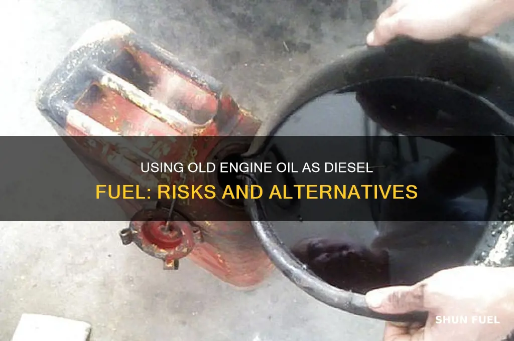 can you use old engine oil as diesel fuel