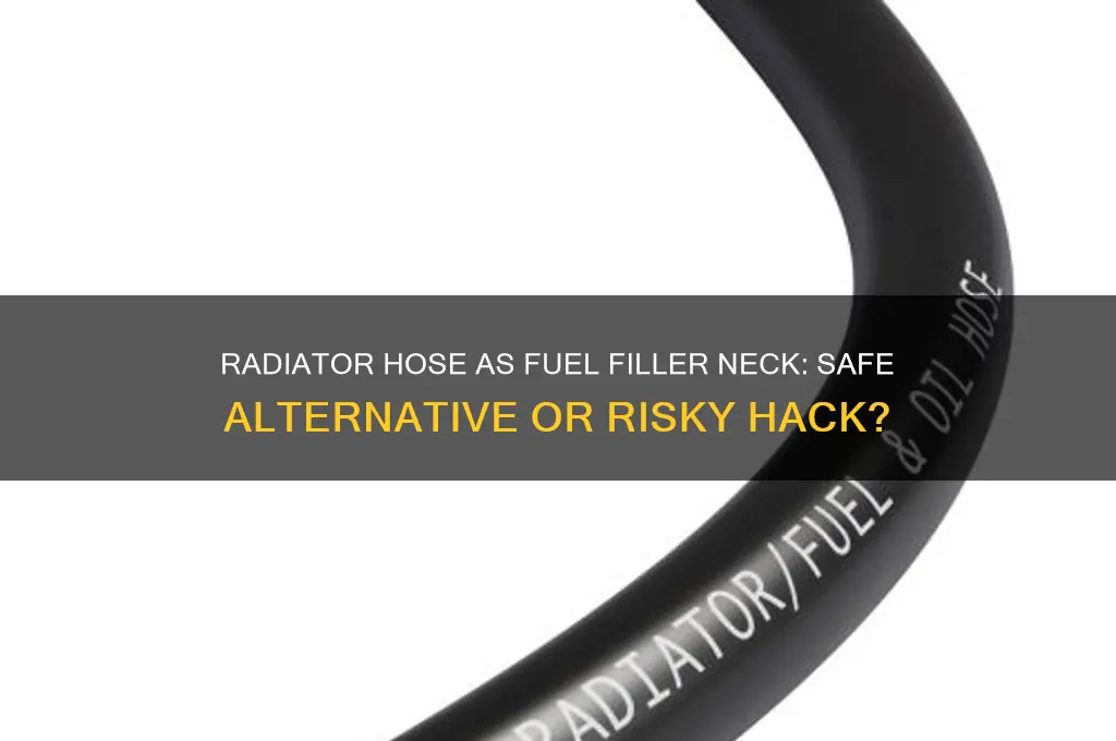 can you use radiator hose for fuel filler neck
