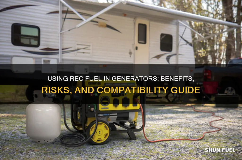 can you use rec fuel in a generator