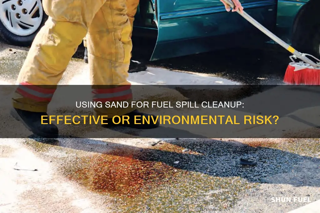 can you use sand to clean fuel spill