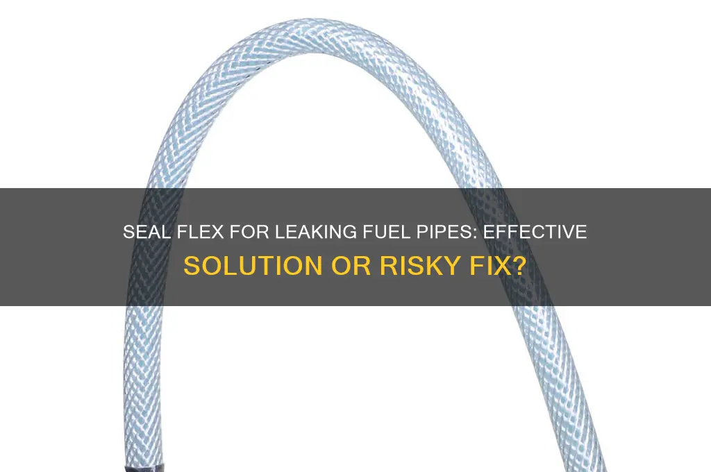 can you use seal flex on leaking fuel pipe
