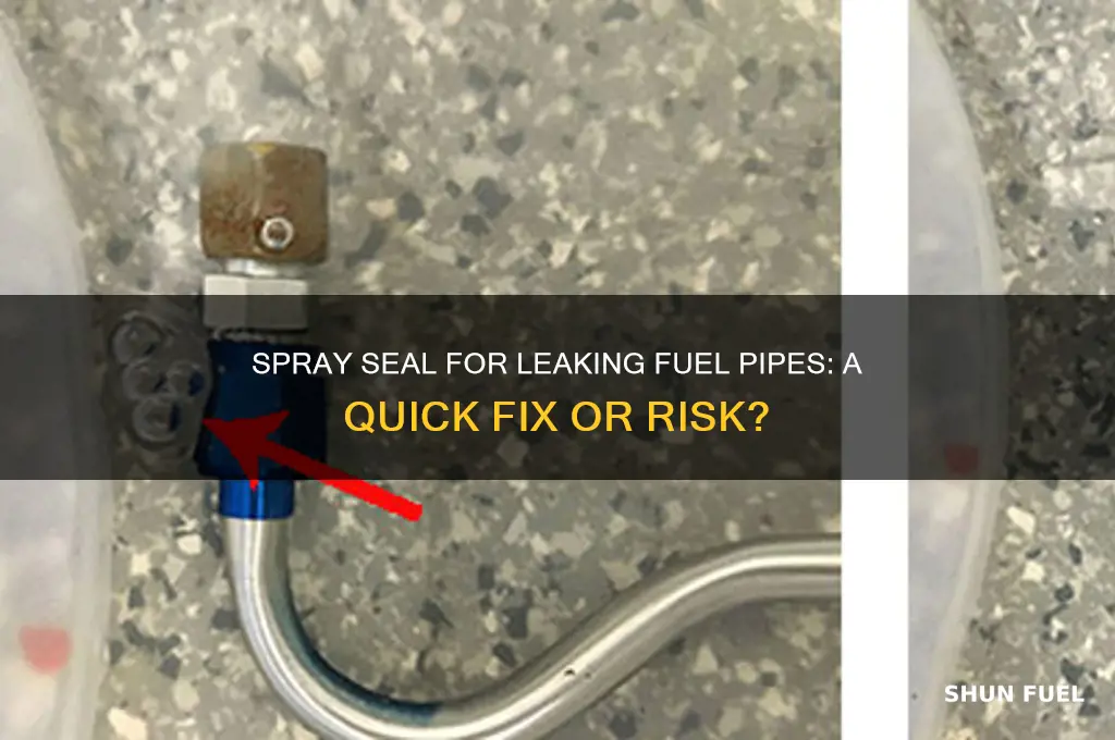 can you use spray seal on leaking fuel pipe