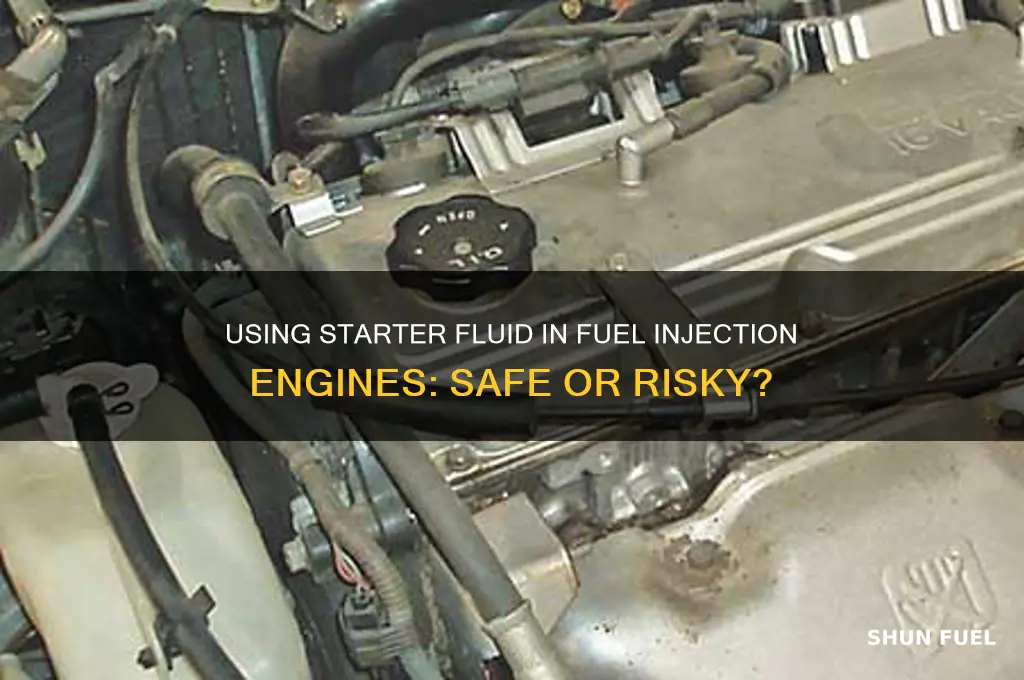 can you use starter fluid in a fuel injection engine