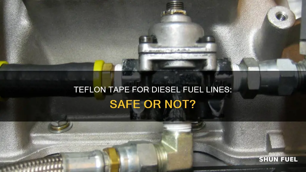 can you use teflon tape on diesel fuel lines