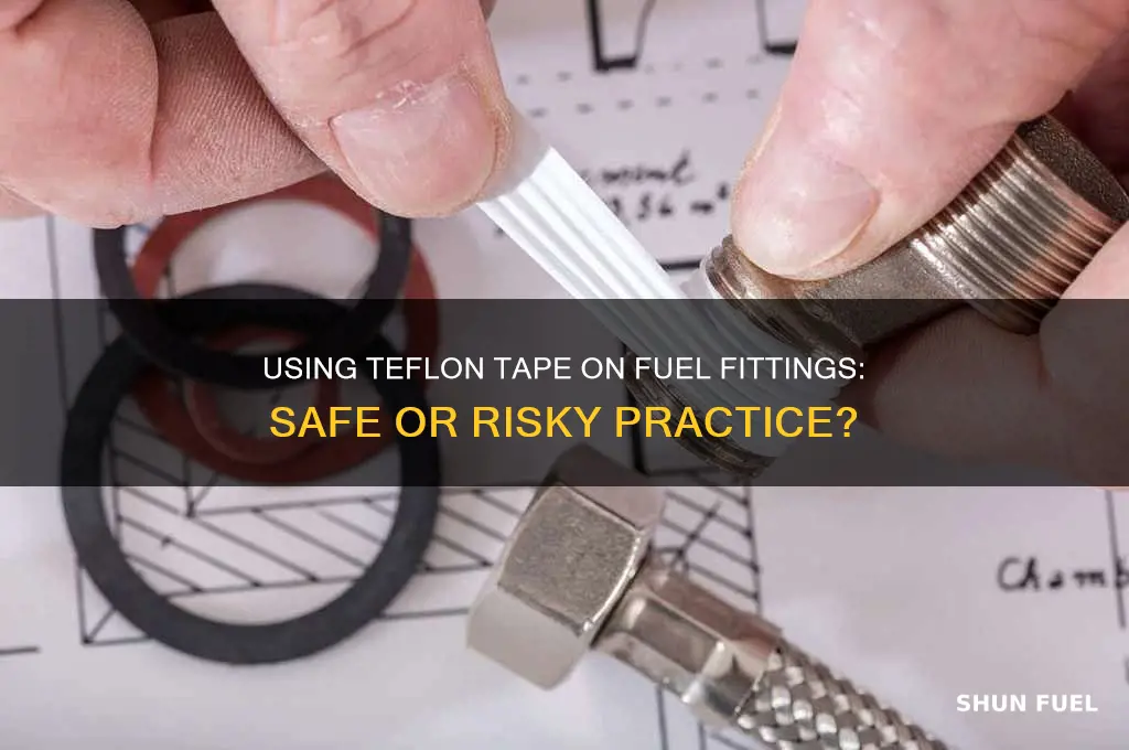 can you use teflon tape on fuel fittings