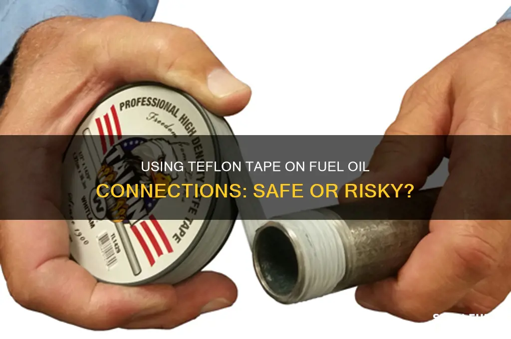 can you use teflon tape on fuel oil connections