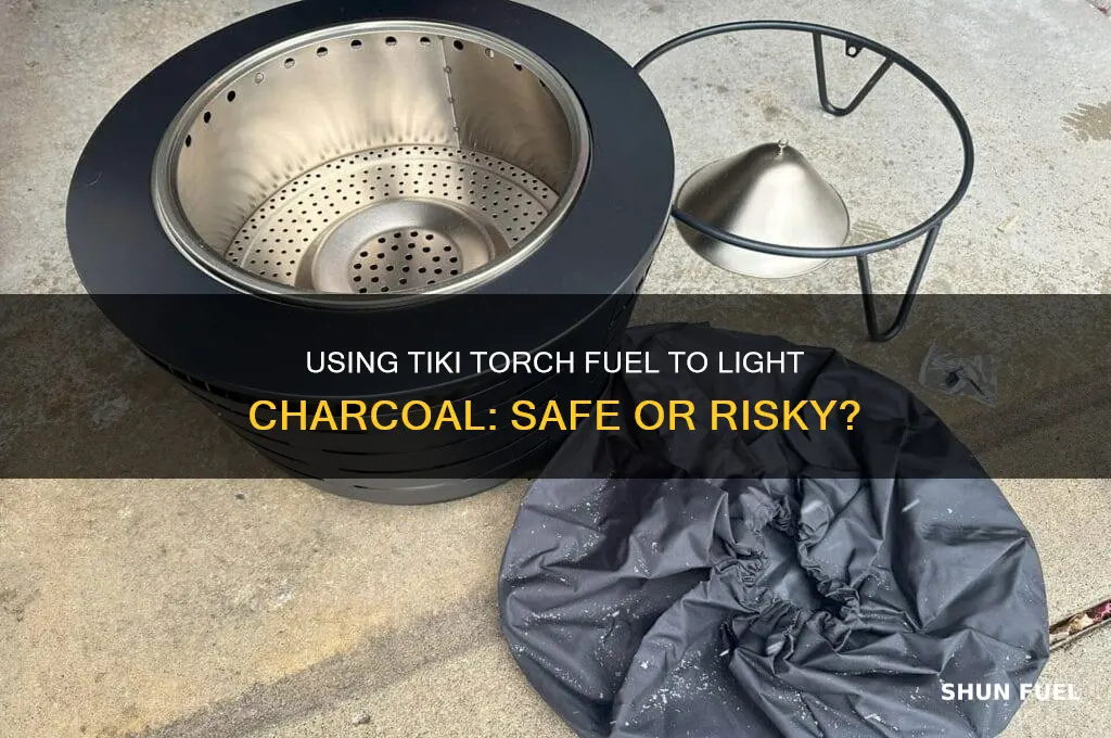 can you use tiki torch fuel to light charcoal
