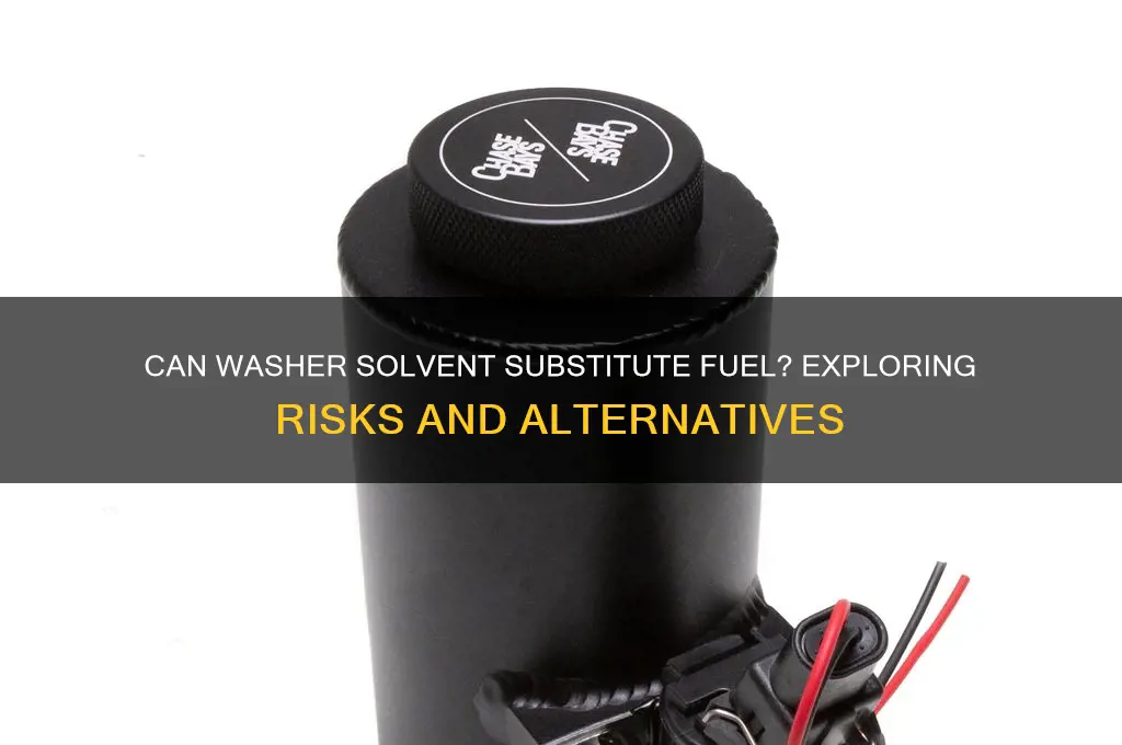 can you use washer solvent as fuel
