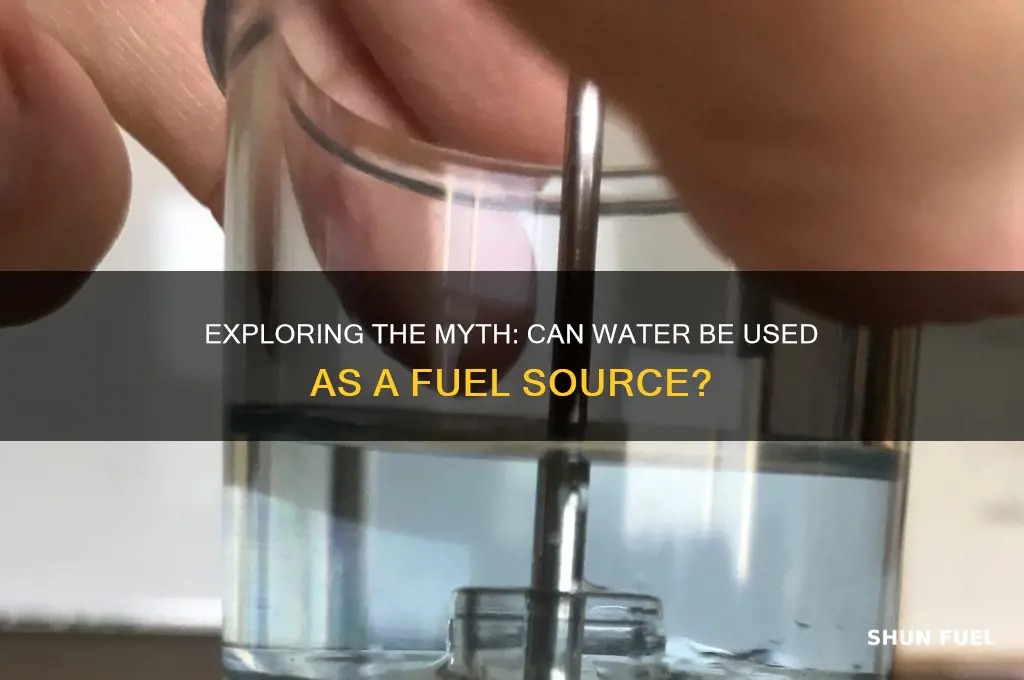 can you use water as fuel