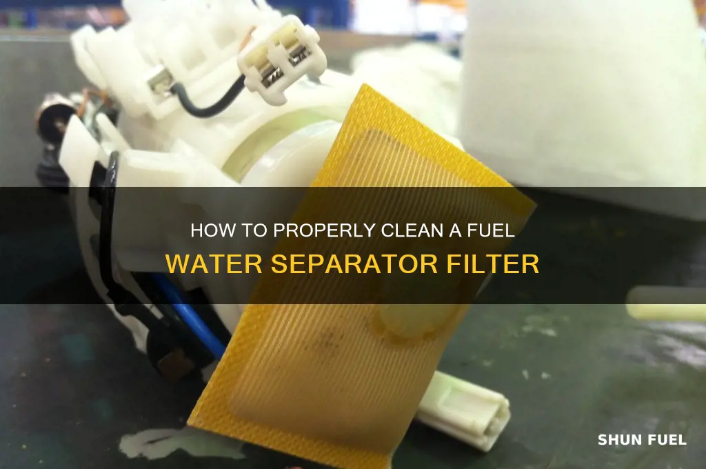 can you wash out a fuel water seperator filter
